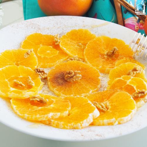 Naranjas con miel y canela