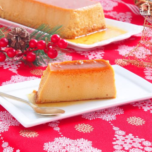 Flan de turrón