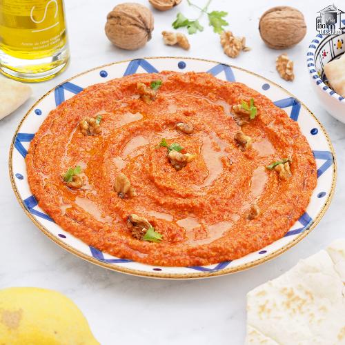 Muhammara, crema siria de pimientos y nueces