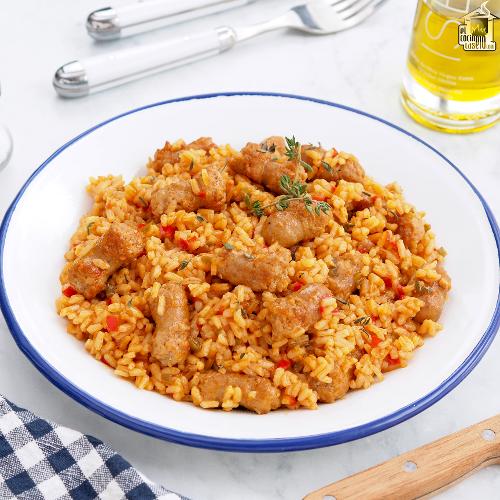 Arroz con salchichas